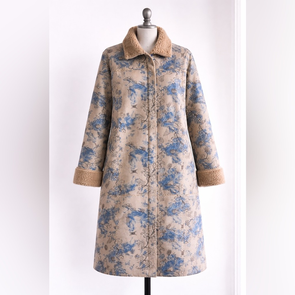 ✨HOST PICK✨Super stylish faux Sherpa fur print coat
